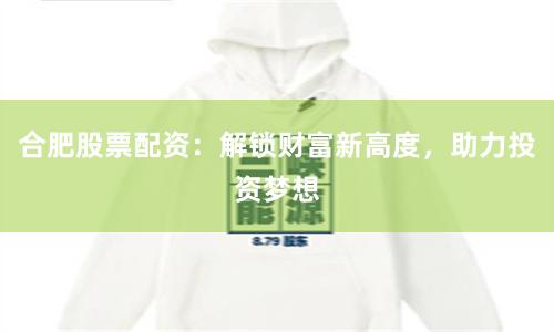 合肥股票配资：解锁财富新高度，助力投资梦想